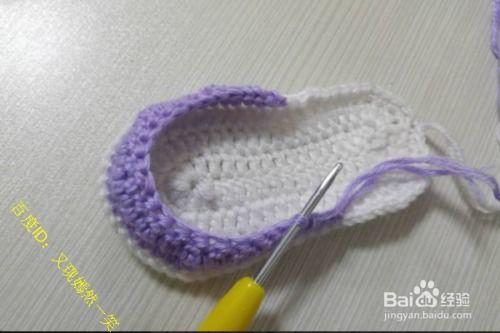 毛线鞋的钩法视频教程